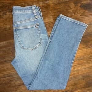 Madewell Stovepipe denim Jeans size 23 straight light to medium wash high rise